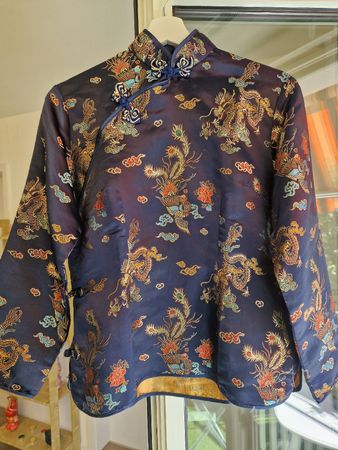 Dragon Print Chinese Style Blouse