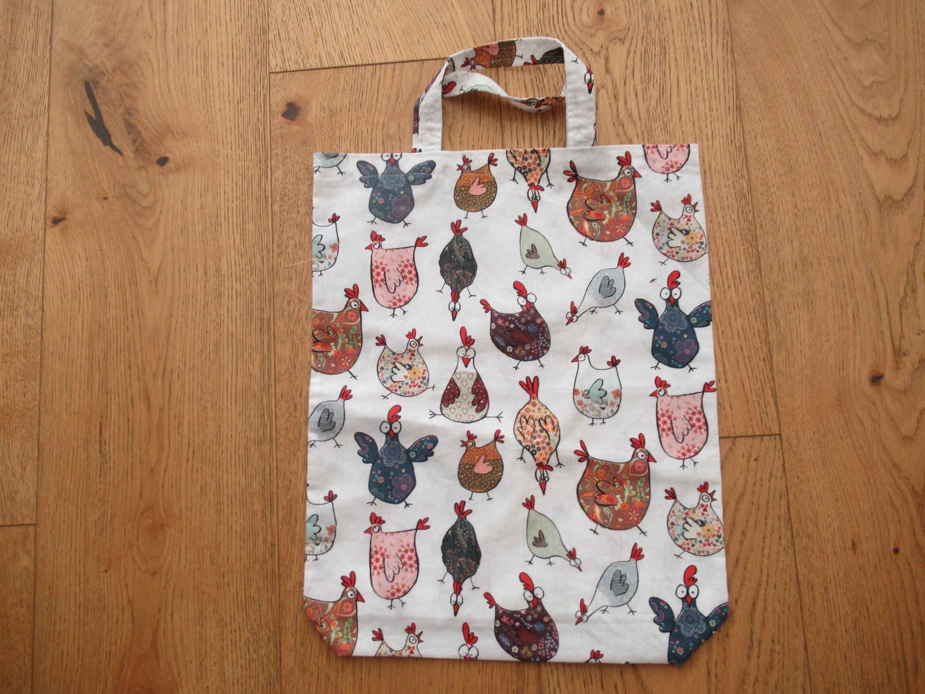 Taschen: Einfache Stoff-Tasche , Hühnermotiv – Neu (gemäss Beschreibung) aus Laupen BE von Algund
