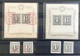 1943 Block 100 Jahre Postmarken ** + Gest.+ Einzel ** + Gest