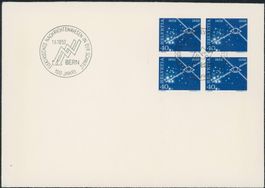 1952 - Nachrichtenwesen - Viererblock - FDC U4 ET