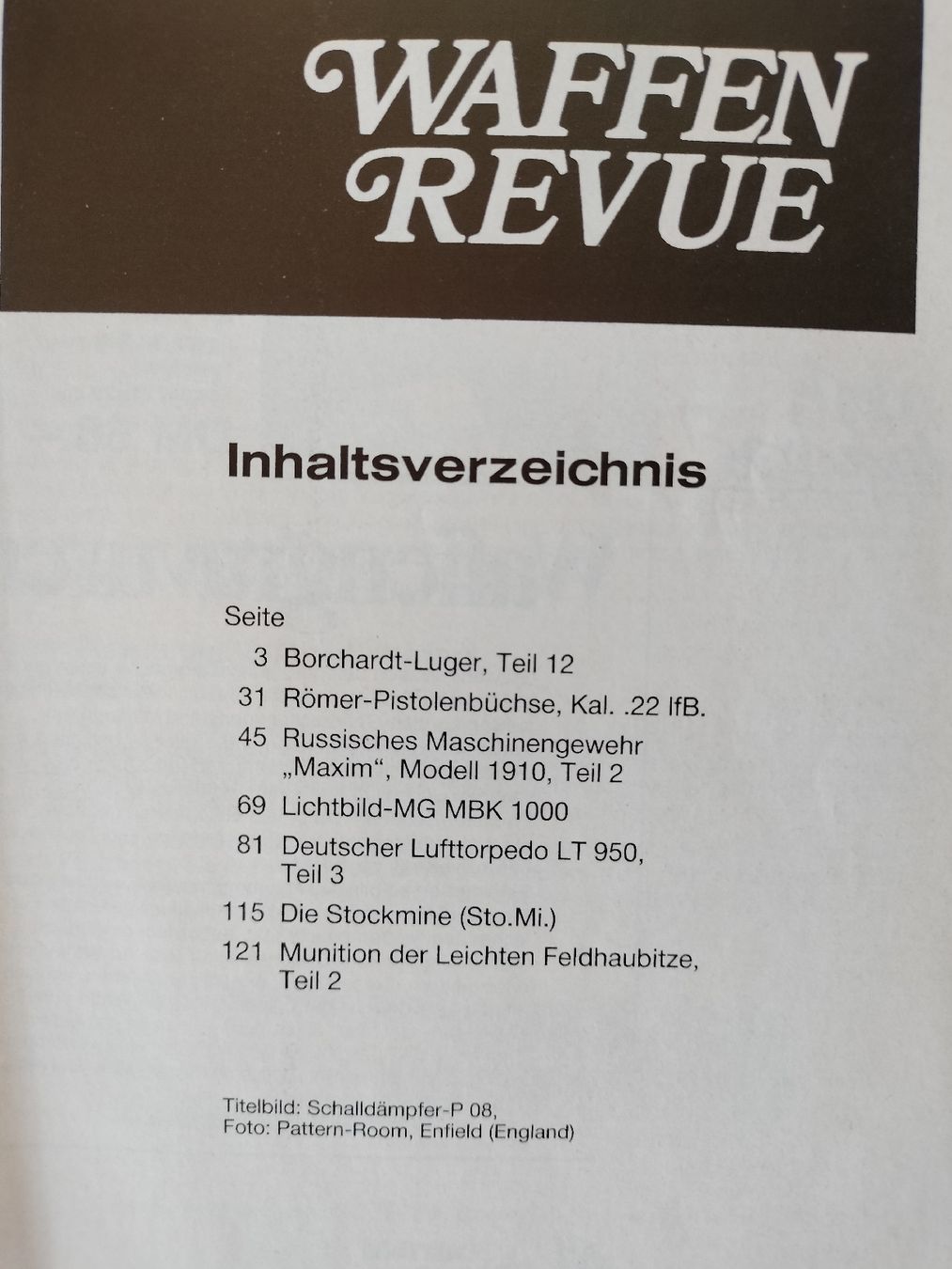 Riviste & Magazine: Alte Waffenrevue von 1986 – Usato da Schwanden Sigrisw venduto da cadieux71 3