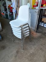 %6Stk weisse Designer Stapelstühle Made in Italy