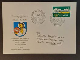 Ersttag Werbestempel Alt St. Johann, 24.6.67
