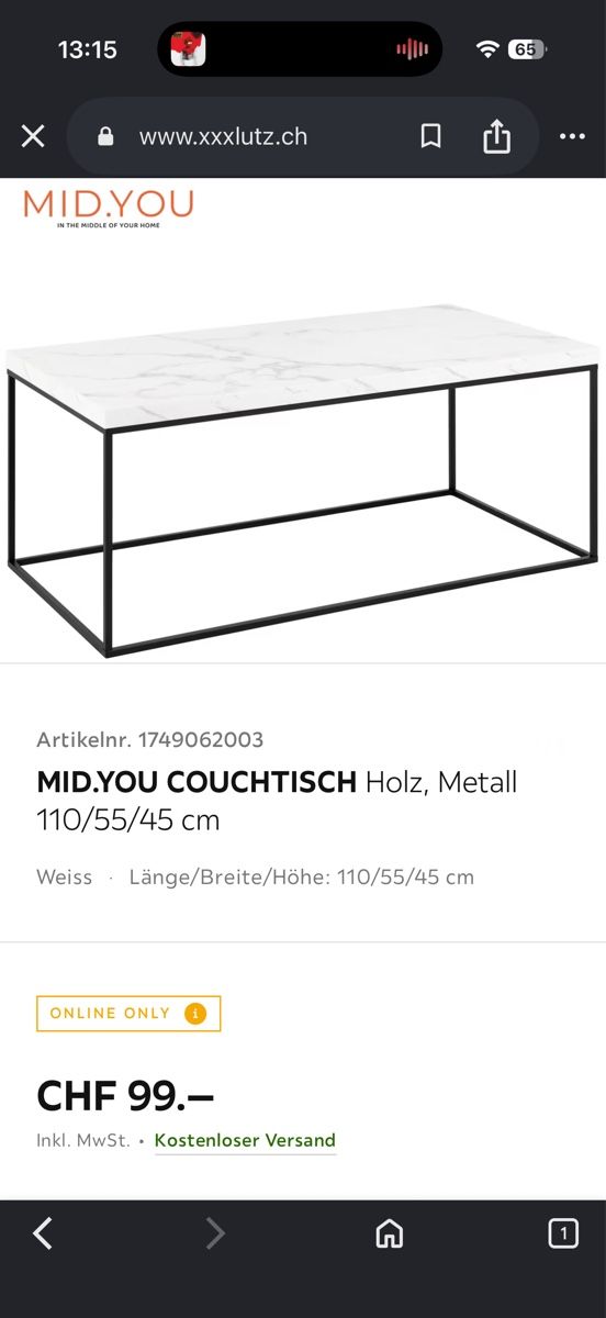 Tavoli: Couchtisch – Nuovo (secondo la descrizione) da Bern venduto da jac_5hjp 2