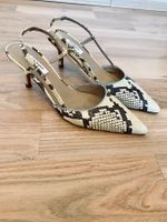 L.K. Bennett Slingback Pumps – Leder, Snake-Print, Gr. 38