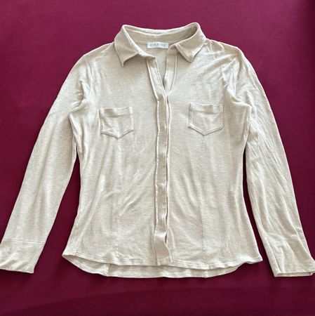 Kimich Trikot Damen Bluse, Beige, Gr. L, Top Zustand!