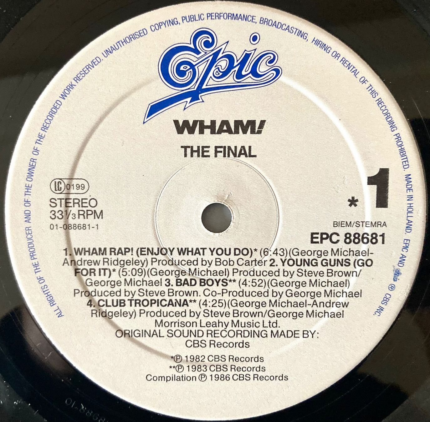 Schallplatten: WHAM! - THE FINAL – Gebraucht aus Poliez-Pittet von Newtown-Records 5