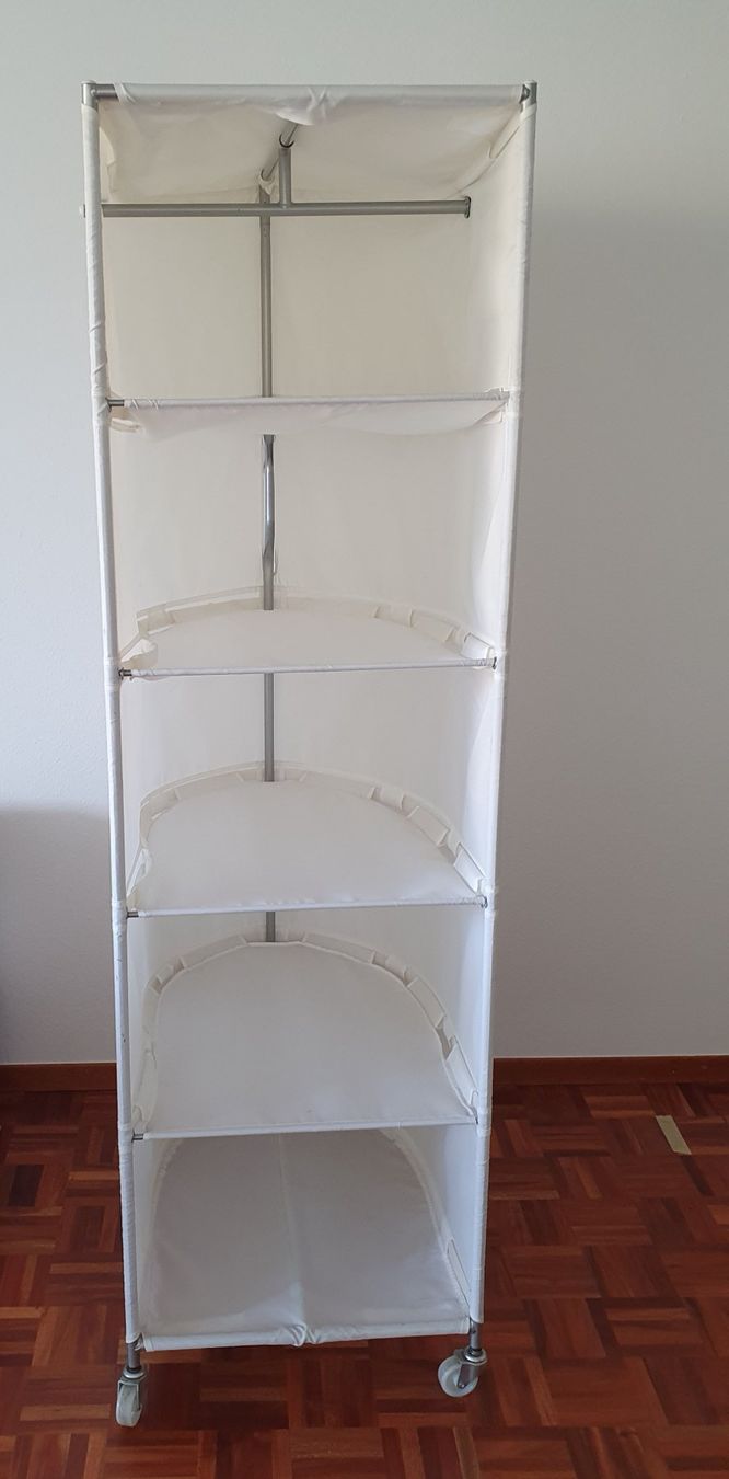 Ikea Guardaroba: Portant mobile en tissu blanc – Usato da Vevey venduto da Bobonitro1 1