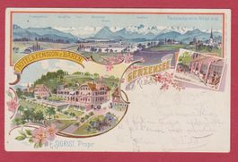 Gerzensee  BE   :   alte Litho - AK von 1905 (Hotel Bären)