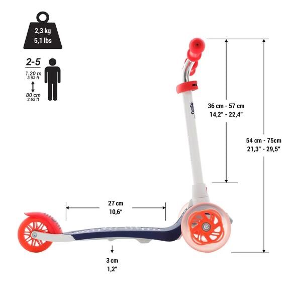 Oxelo Kickboard: SCOOTER TRETROLLER KINDER 3 ROLLEN – Usato da Feusisberg venduto da arm_l6k9 4