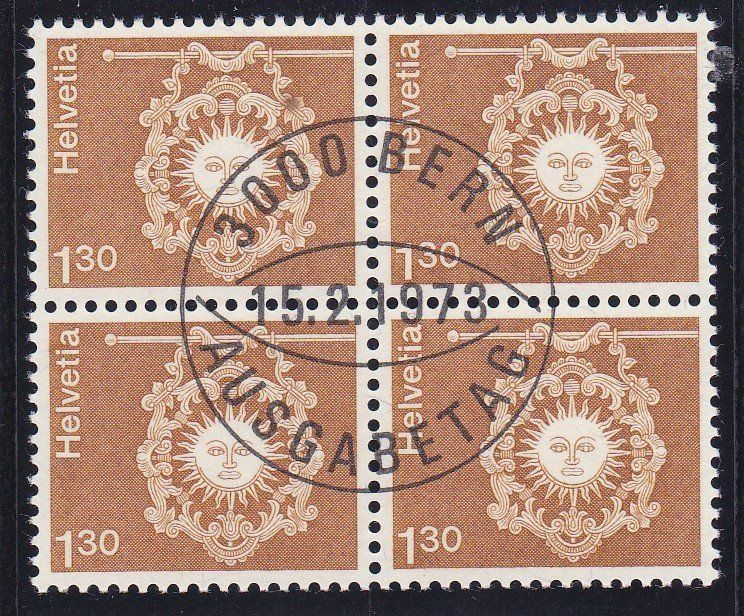 Alle Briefmarken: ET 4er Block Kunsthandwerk 1973 – Neu (gemäss Beschreibung) aus Schliern b. Köniz von joni20