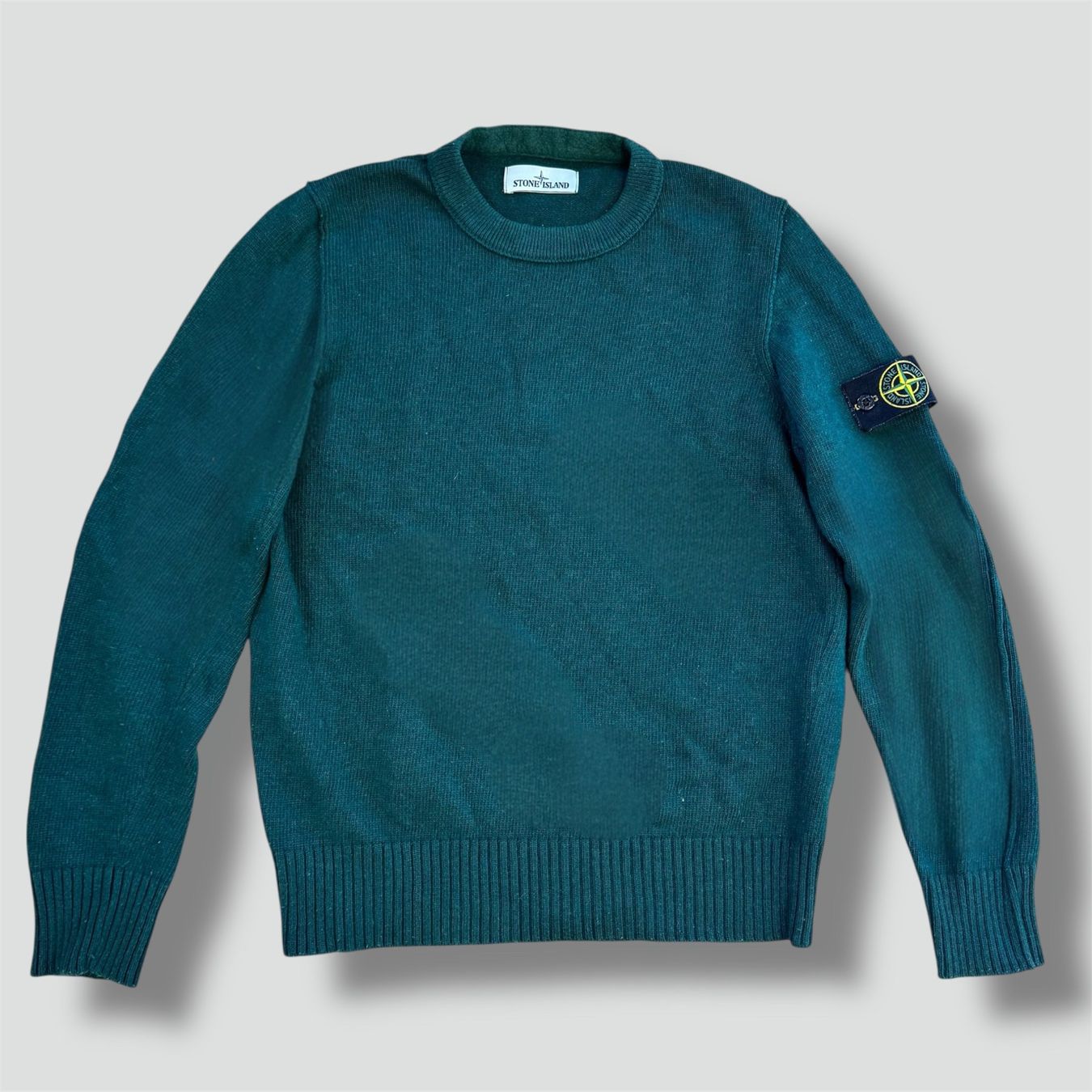 Stone Island Maglioni & Felpe: Stone Island green wool crewneck pull Strickpullover herren – Usato da St. Gallen venduto da sourced_limited