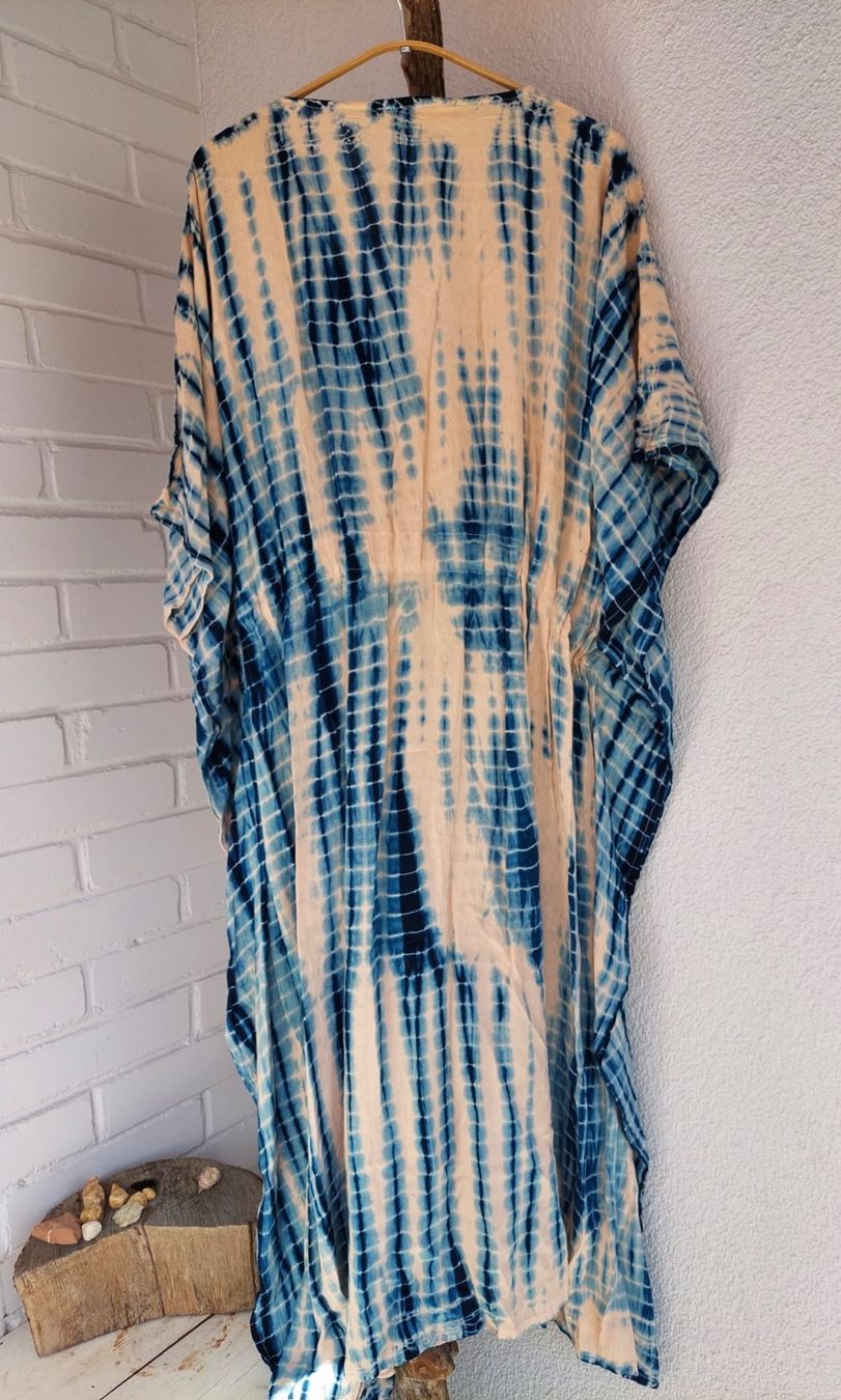 Tuniche: Boho-Chic Tie-Dye Kaftan – Free Size | Handmade & Unique – Nuovo e nell'imballaggio originale da Chiasso venduto da Pat_chuli 1