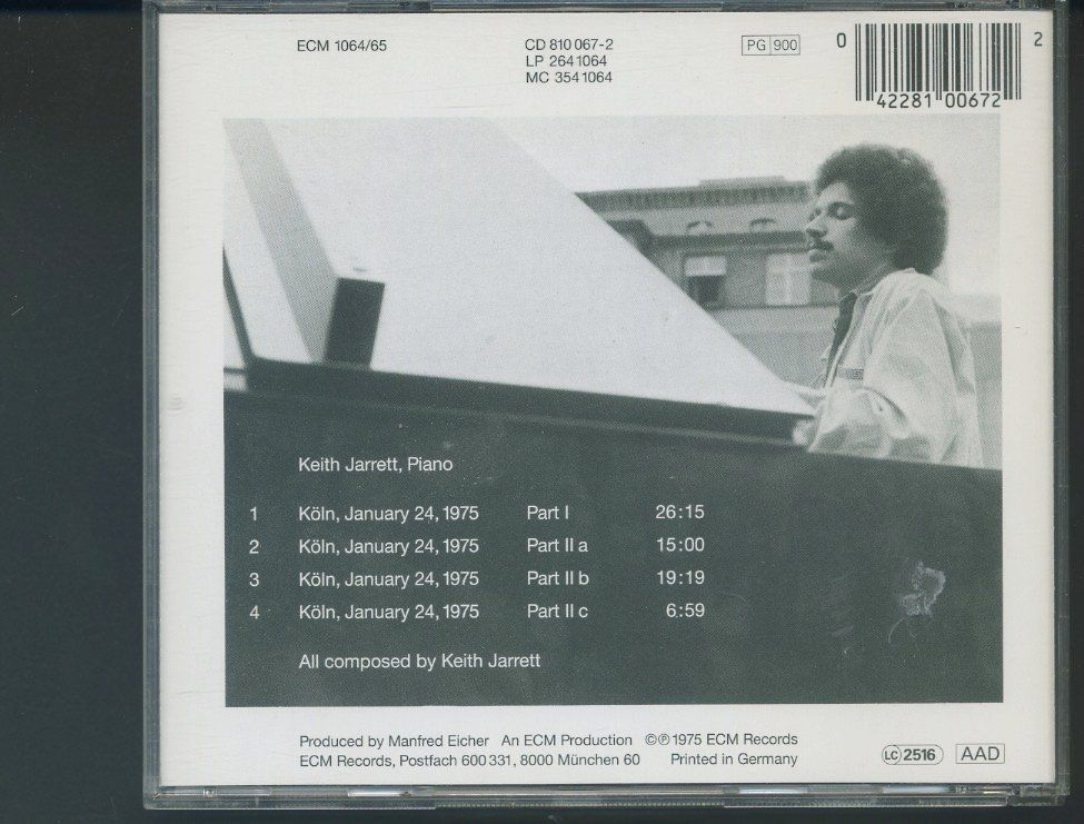 CD: Titre: The Köln Concert - Keith Jarrett – Usato da Delémont venduto da MaxPlan 1