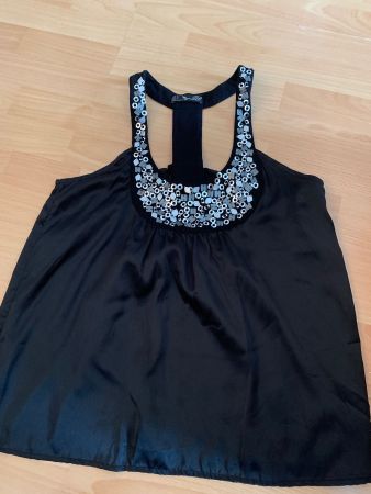 Joli haut d’été noir chic t. M