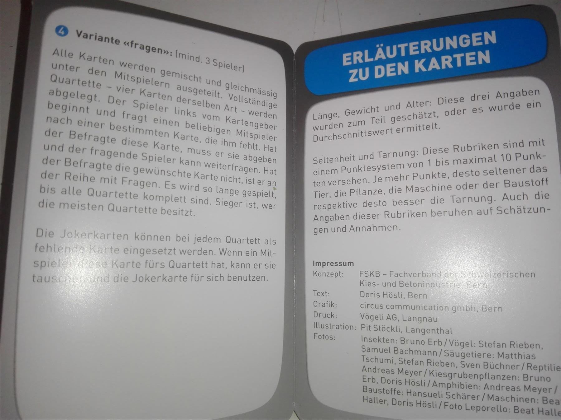 Giochi: Quartett - Entdecke die Kiesgrube – Usato da St. Gallen venduto da elk2020 7