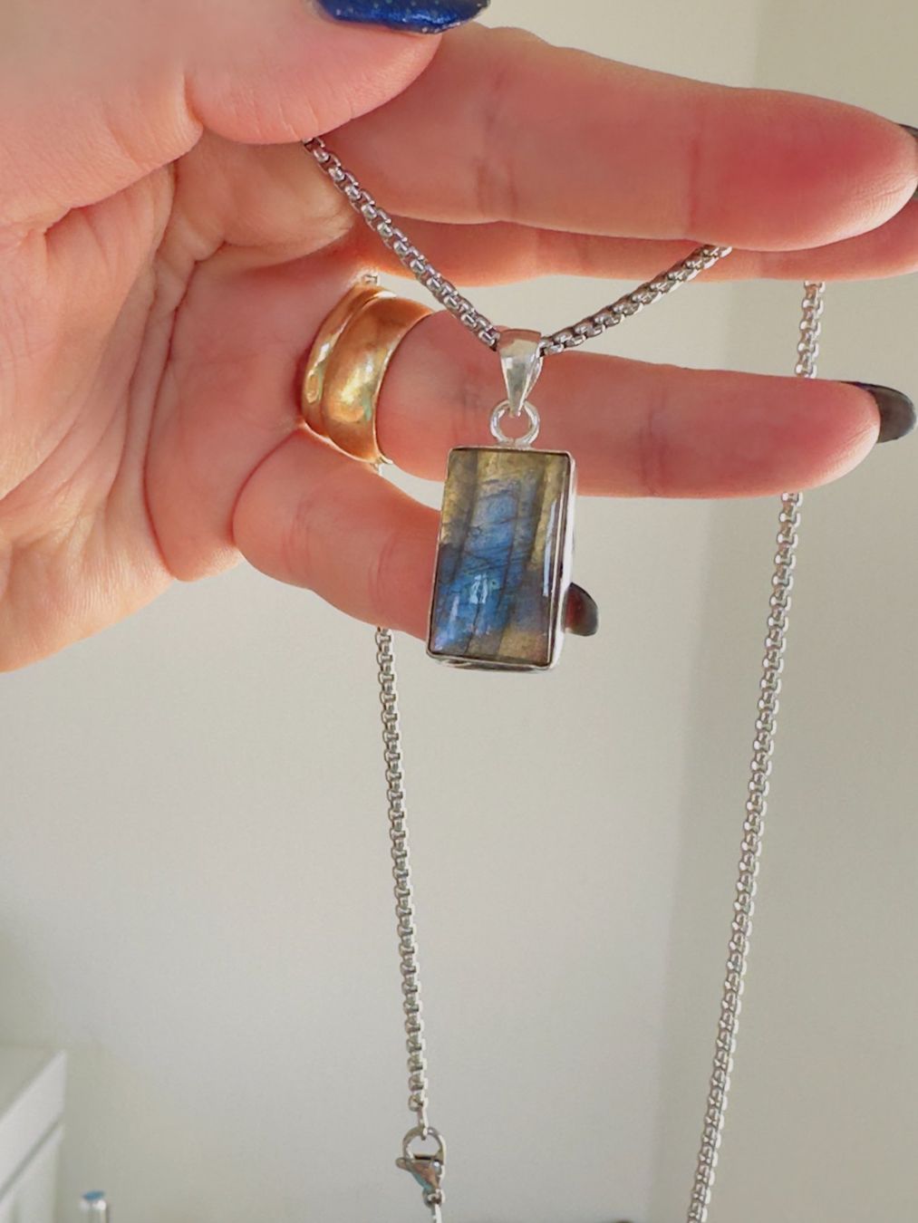 Catenine: Labradorite necklace – Nuovo e nell'imballaggio originale da Genève venduto da AGBERG 7