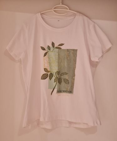 T-Shirt weiss mit Druck