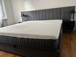 Lit coffre 180x200 + matelas Emma Hybride II Négociable