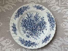 Vintage Hostess Beacon Hill Teller, Blau-Weiss Dekor