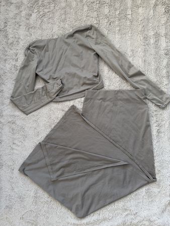 Bershka Grey Set Top and Skirt Size XS New