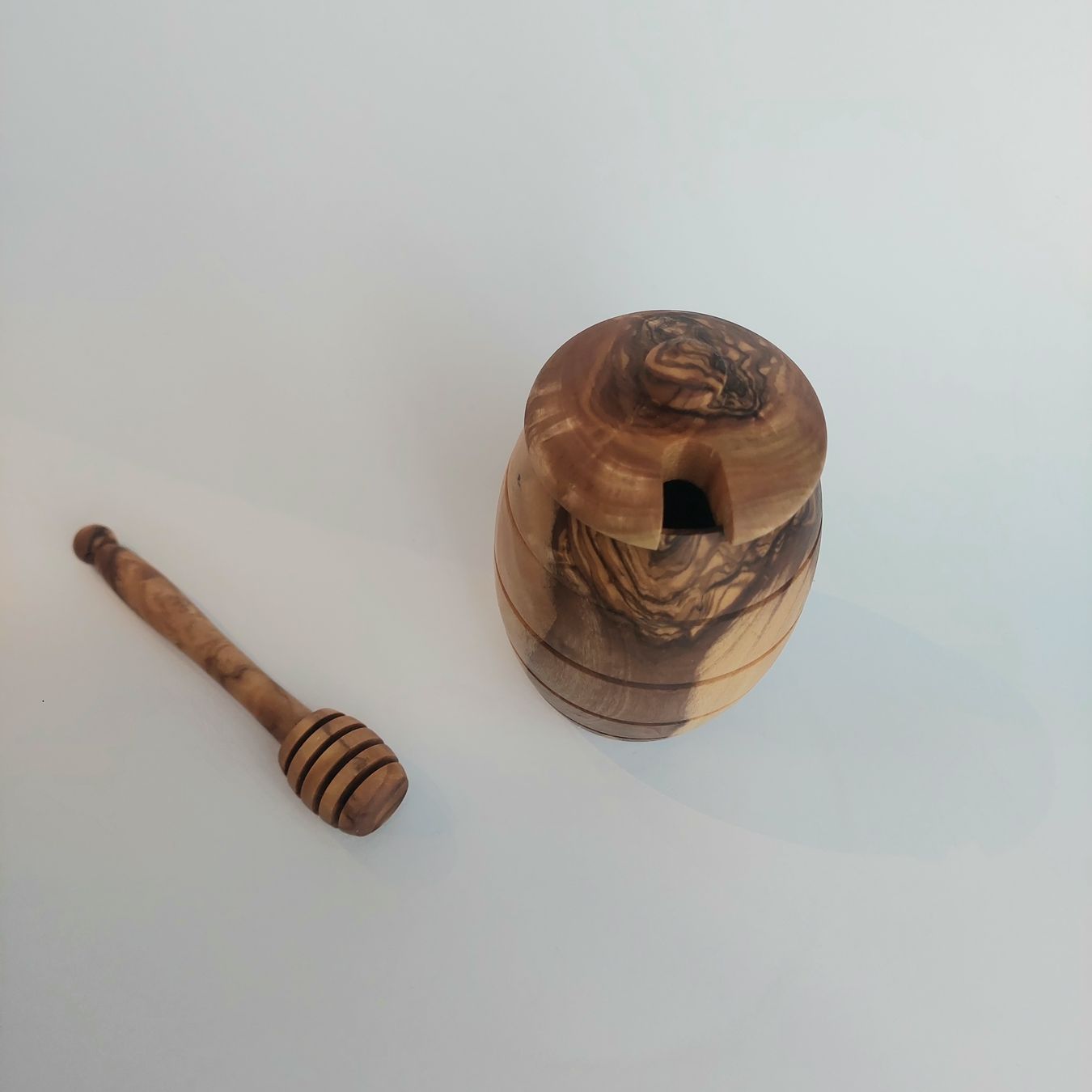 Pentole: Honigtopf aus Olivenholz – Nuovo e nell'imballaggio originale da Hüntwangen venduto da Elyha
