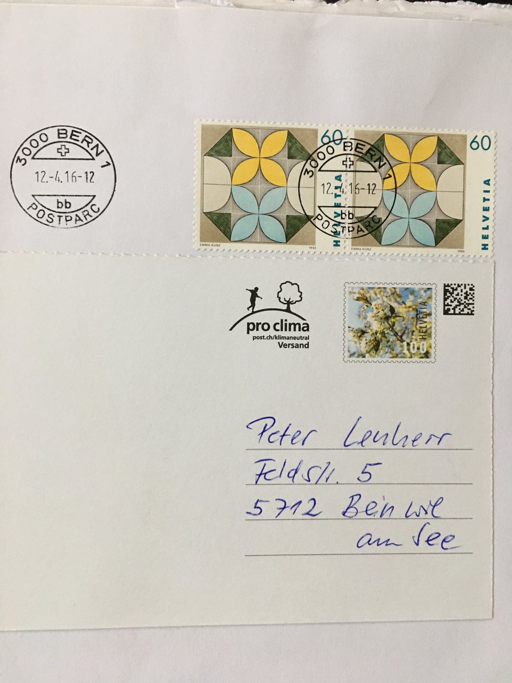 Tutti i francobolli: Mischfrankatur Postkarte + ZN 848 ab Postparc Bern – Usato da Niederrohrdorf venduto da leni29 1