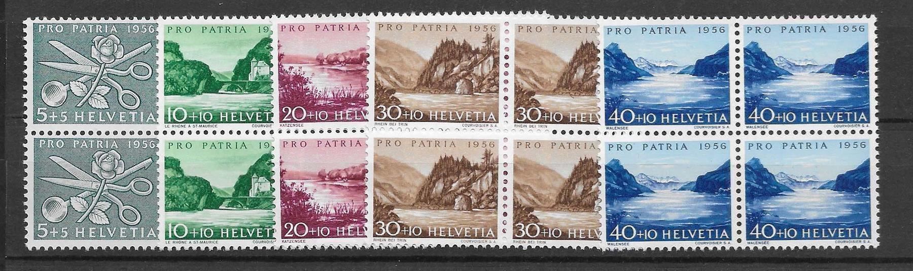 Tutti i francobolli: PP156 - Pro Patria 1956 B4 ** – Usato da Trélex venduto da Phil_Albert
