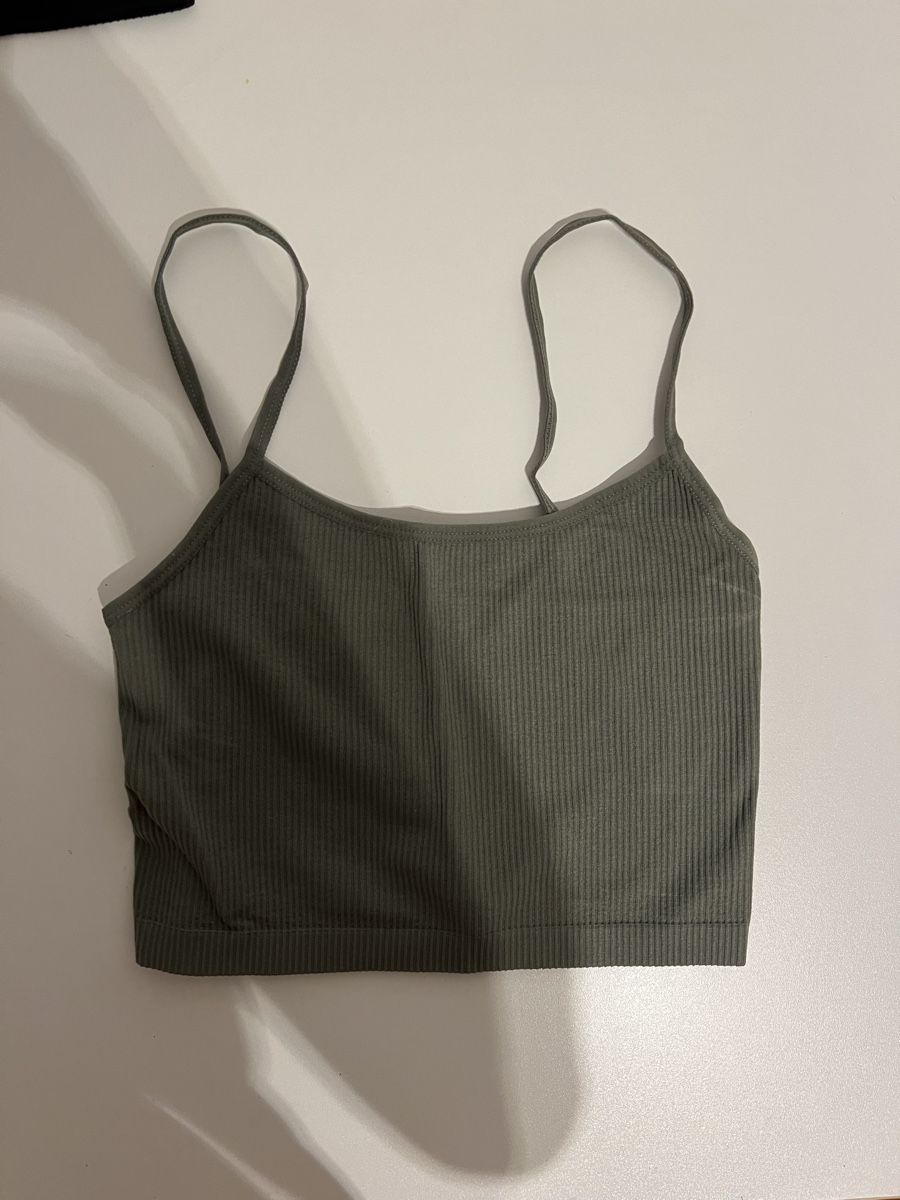 Stradivarius Camicette, T-shirt & Top: schwarzes and khaki Tanktop – Usato da Erlenbach venduto da paulina.rad 2