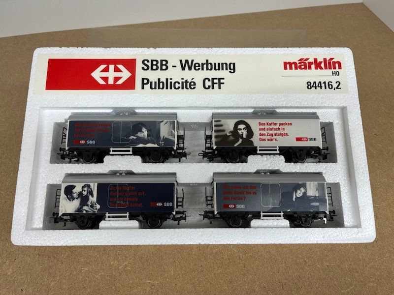 Märklin Modellini di ferrovie: SBB Werbewasgenset Märklin – Usato da Büsserach venduto da ModellbahnDepot