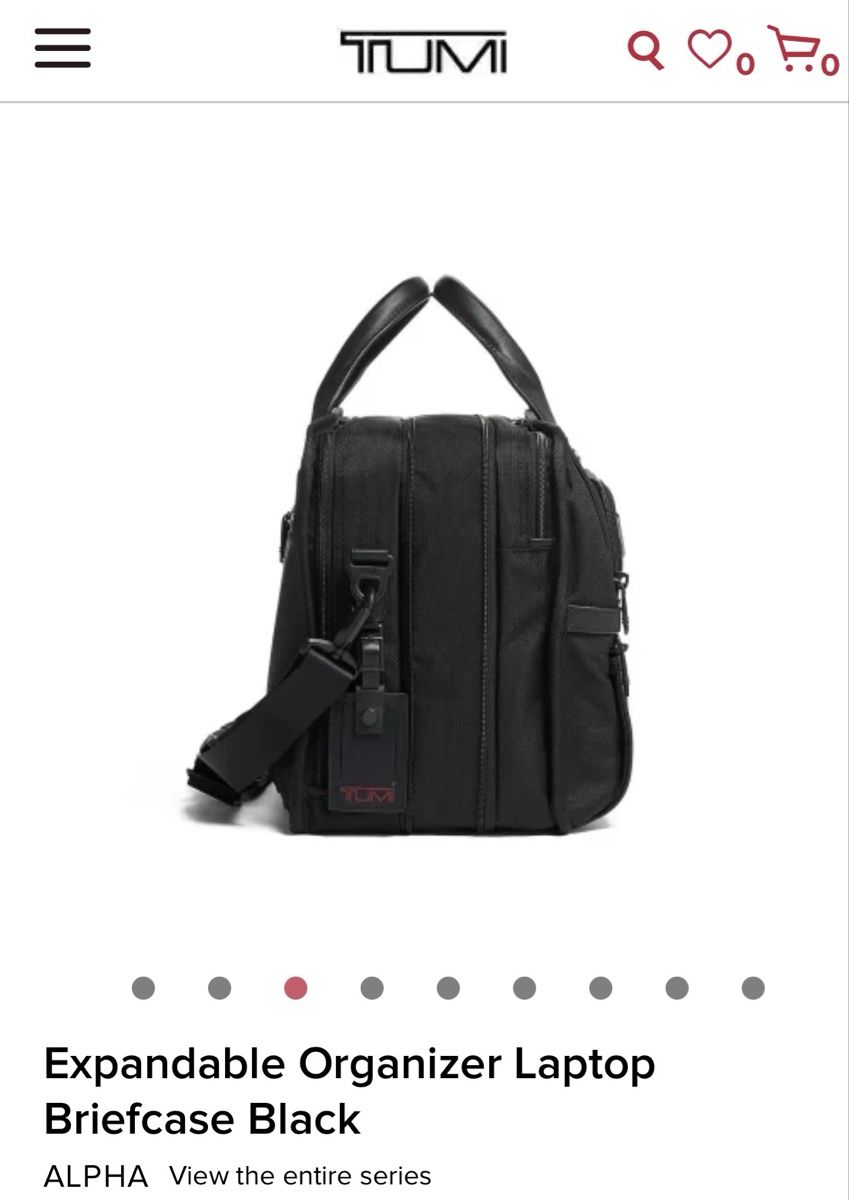 Tumi Valigie & Borse: TUMI Alpha 3  Expandable Organizer Laptop Briefcase Black – Usato da Vevey venduto da Lakeside-trade 5
