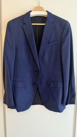 Hugo Boss Anzug blau Stretch Tailoring