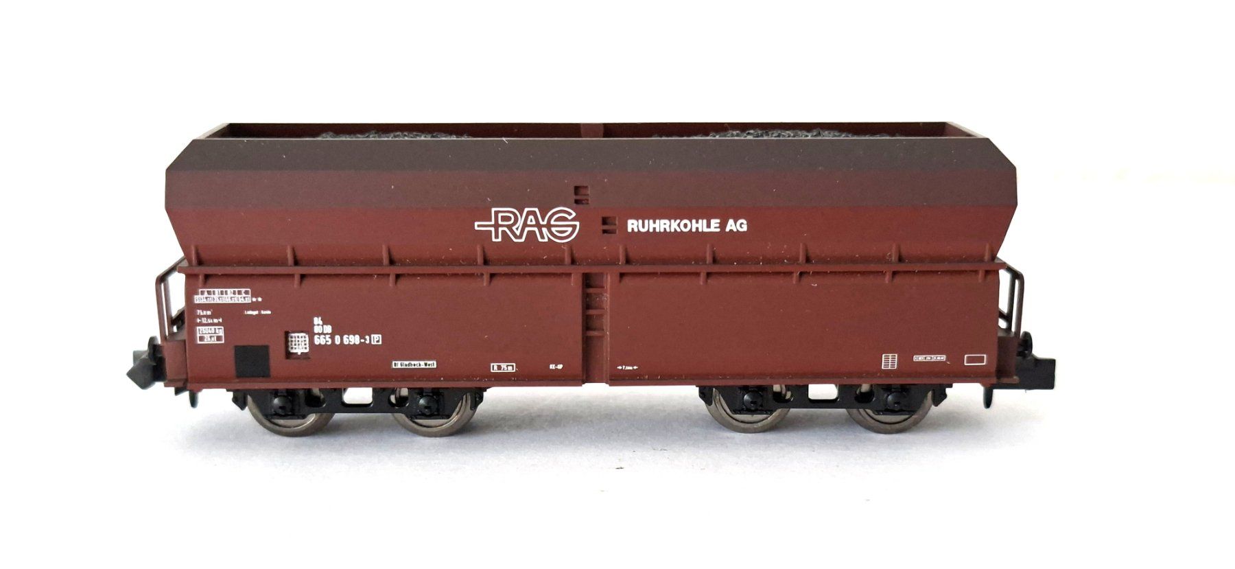 Trix Modellini di ferrovie: Minitrix  DB Kohlewagen RAG  RUHRKOHLE AG – Usato da Biberist venduto da Ntrains