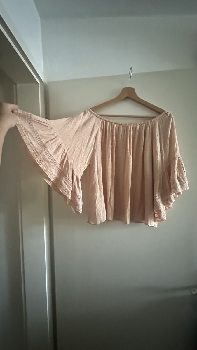 Zara Chemisiers: Zara Boho Bluse Altrosa Gr. L Off Shoulder Sommer – D'occasion à Winterthur par whatdreamz 2