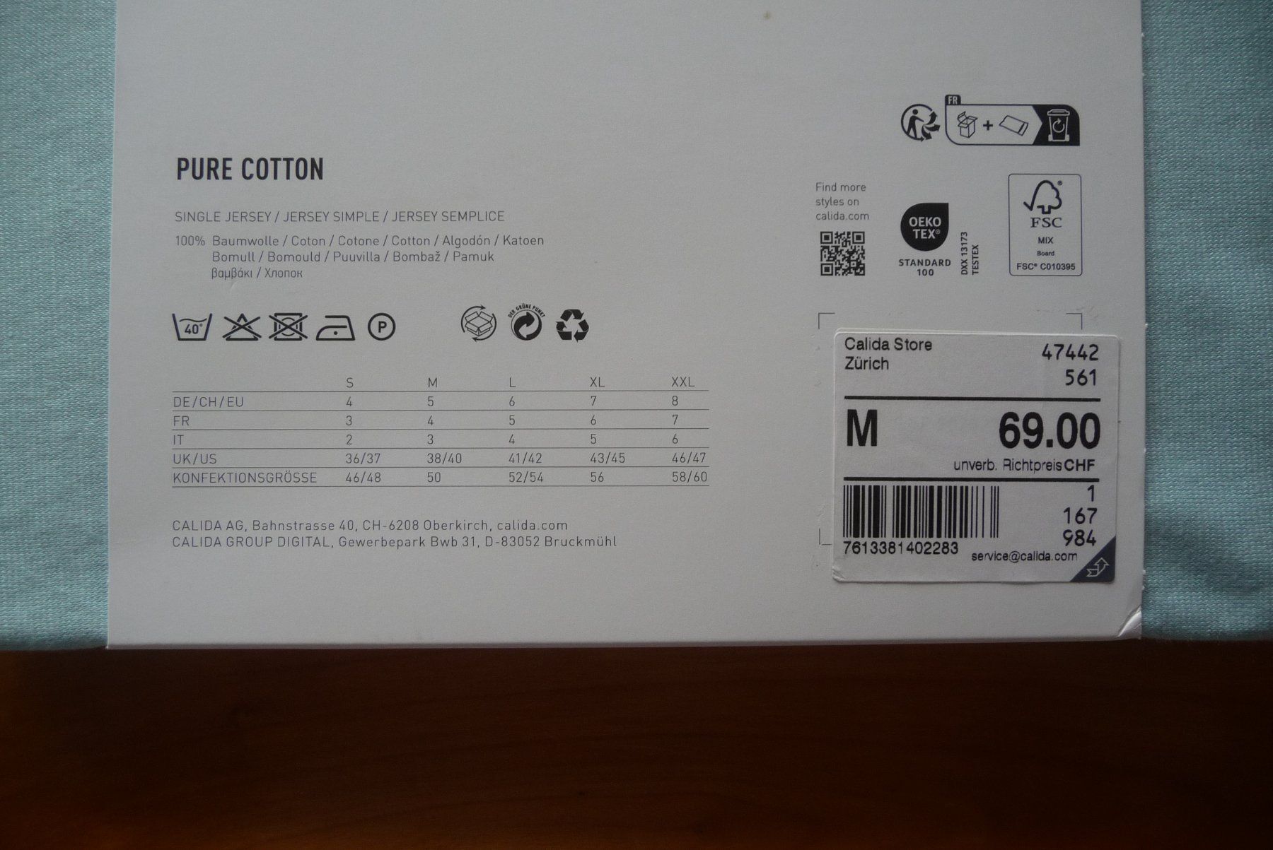 Calida Pyjamas: Calida Pyjama, Men Gr.M – Neu und originalverpackt aus Zürich von Edje 2