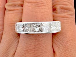 Alliance Princess Cut Diamanten 5.8c Ring 18k Gr 60 *S2516