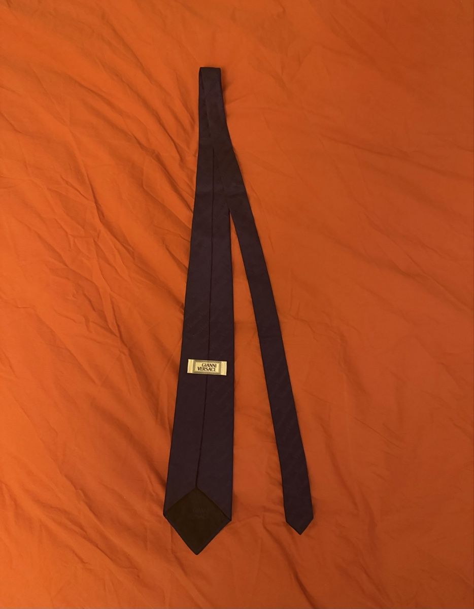 Versace Krawatten: Cravatta Uomo Elegante Gianni Versace, Seta Blu Scuro – Neu (gemäss Beschreibung) aus Gstaad von mar_nqd6 1