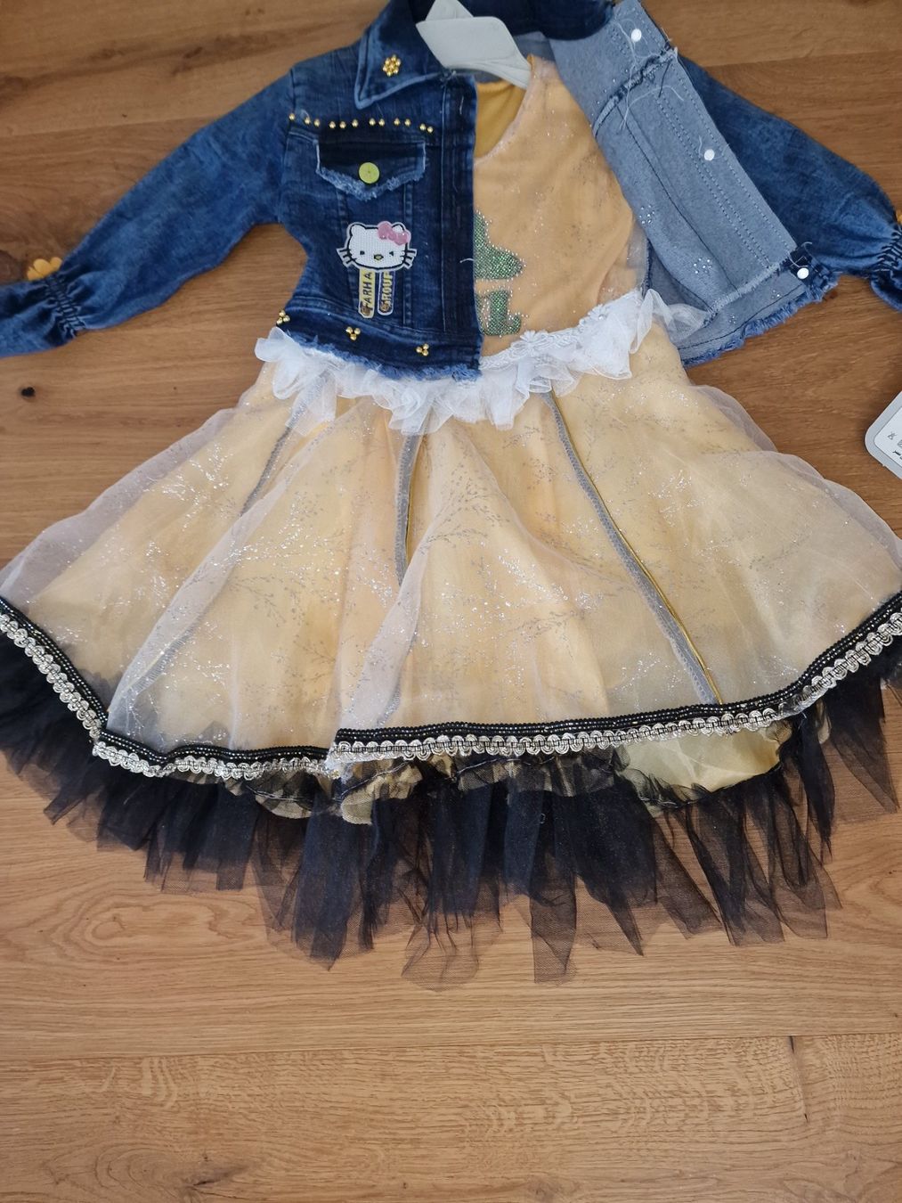 Kleider & Röcke: Kinderkleid mit Jeansjacke wunderschön ca 4 jährig – Neu und originalverpackt aus Ottenbach von Claurin 3
