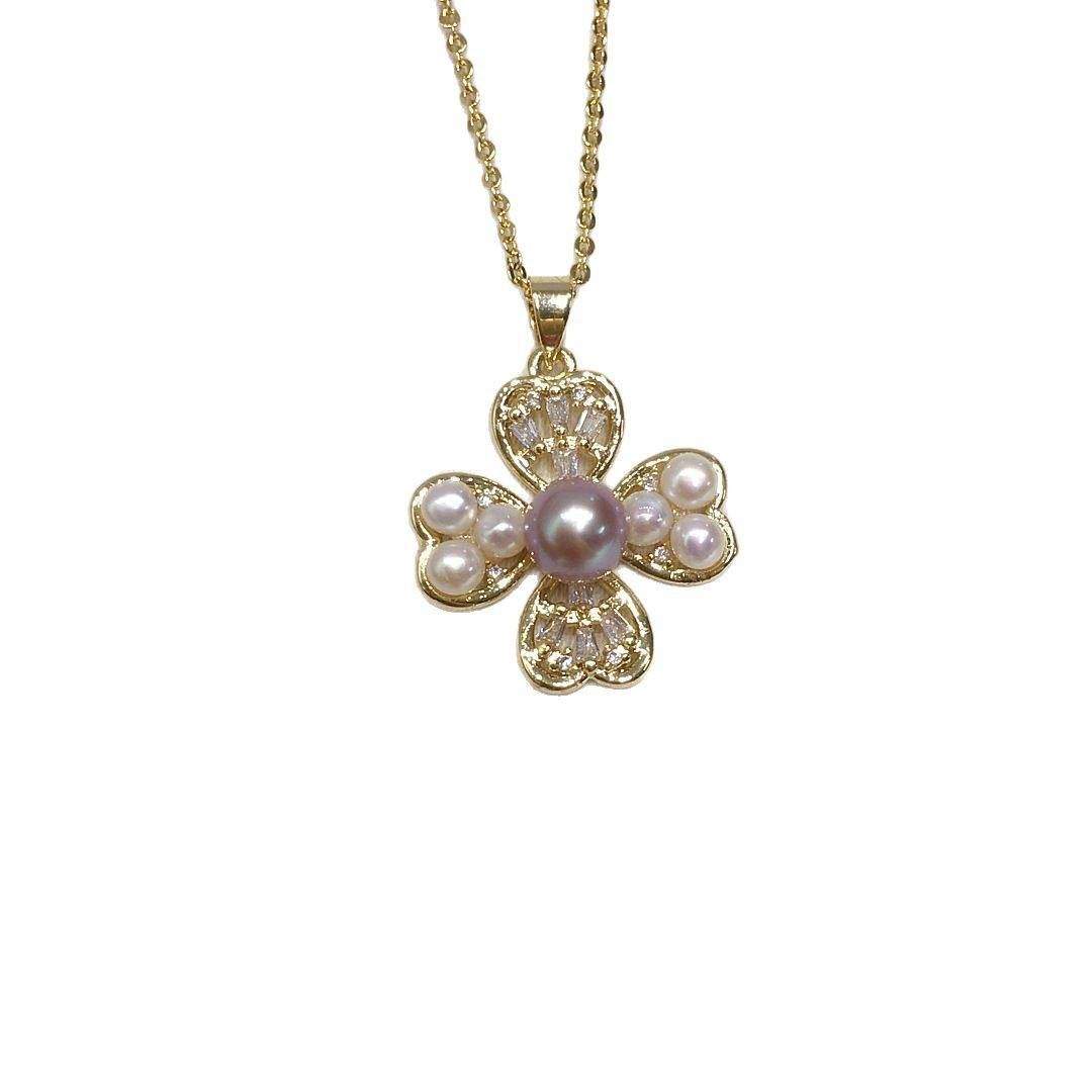 Catenine: Collier trèfle à perles – Nuovo e nell'imballaggio originale da St-Maurice venduto da Sandrinette123 1