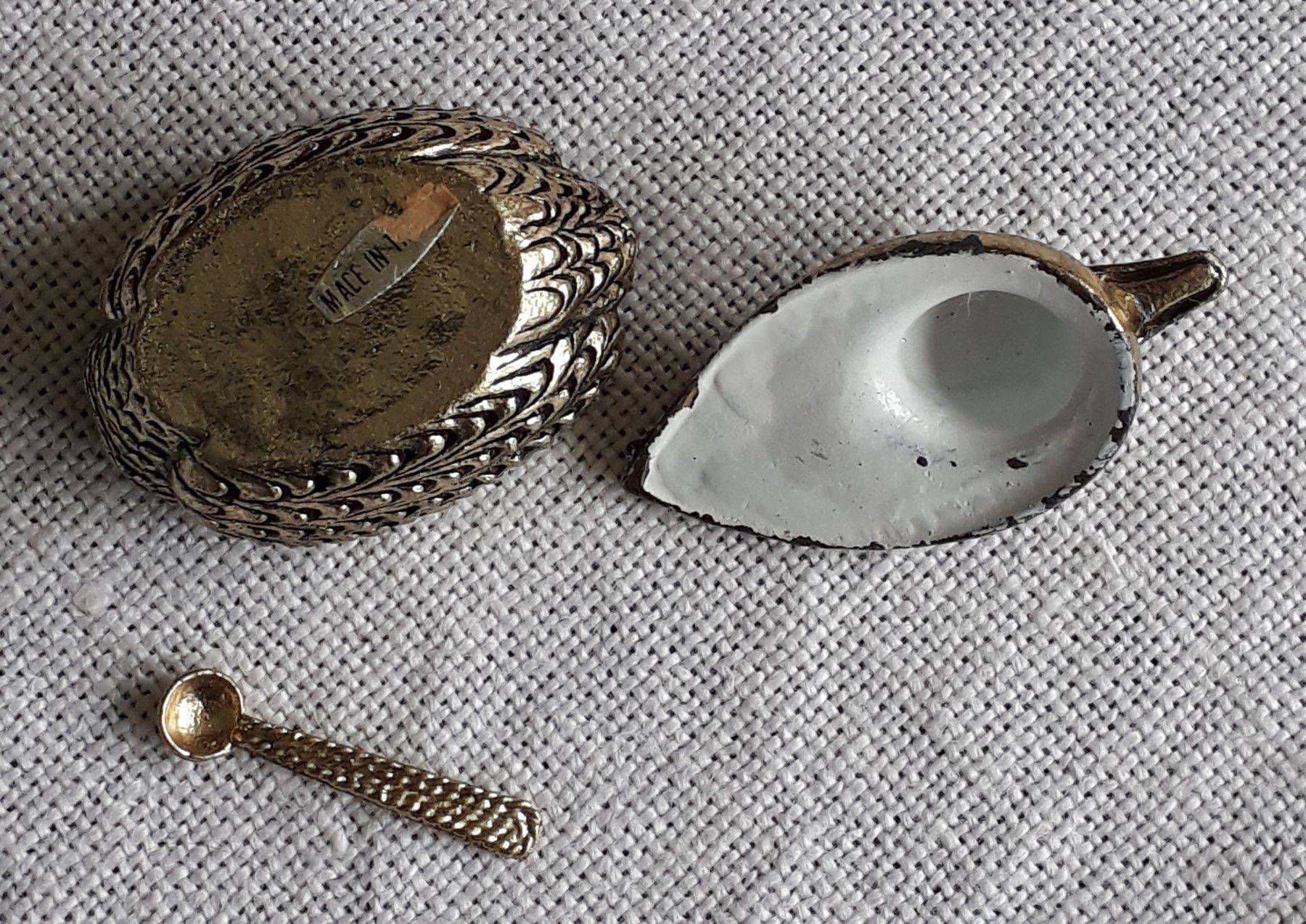 Behälter & Ähnliches: VINTAGE Messing "Ente" Pillendose-Süssstoffdose & kl. Löffel – Gebraucht aus Zürich von silver-team 1