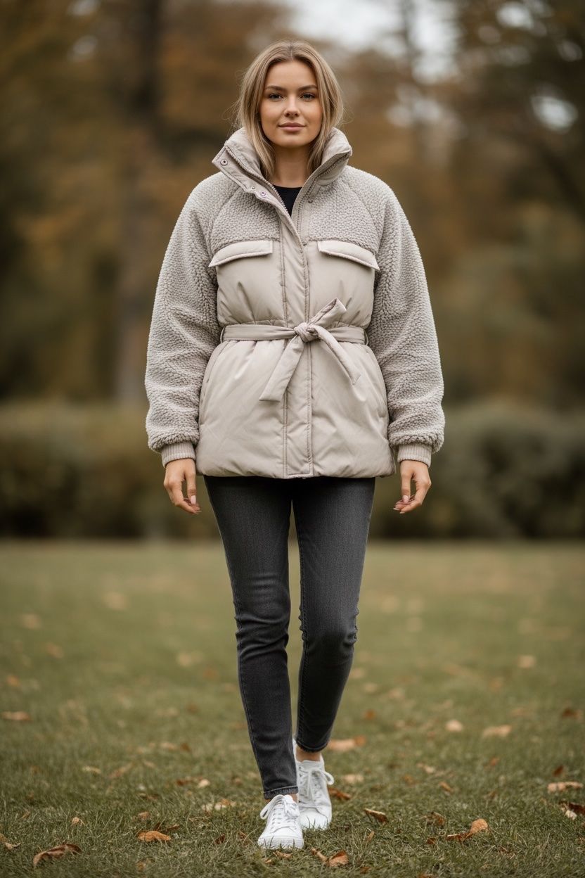 H&M Giacche: H&M Teddy Padded Jacket Size XS - Beige – Nuovo (secondo la descrizione) da Zürich venduto da ElissZurich 2