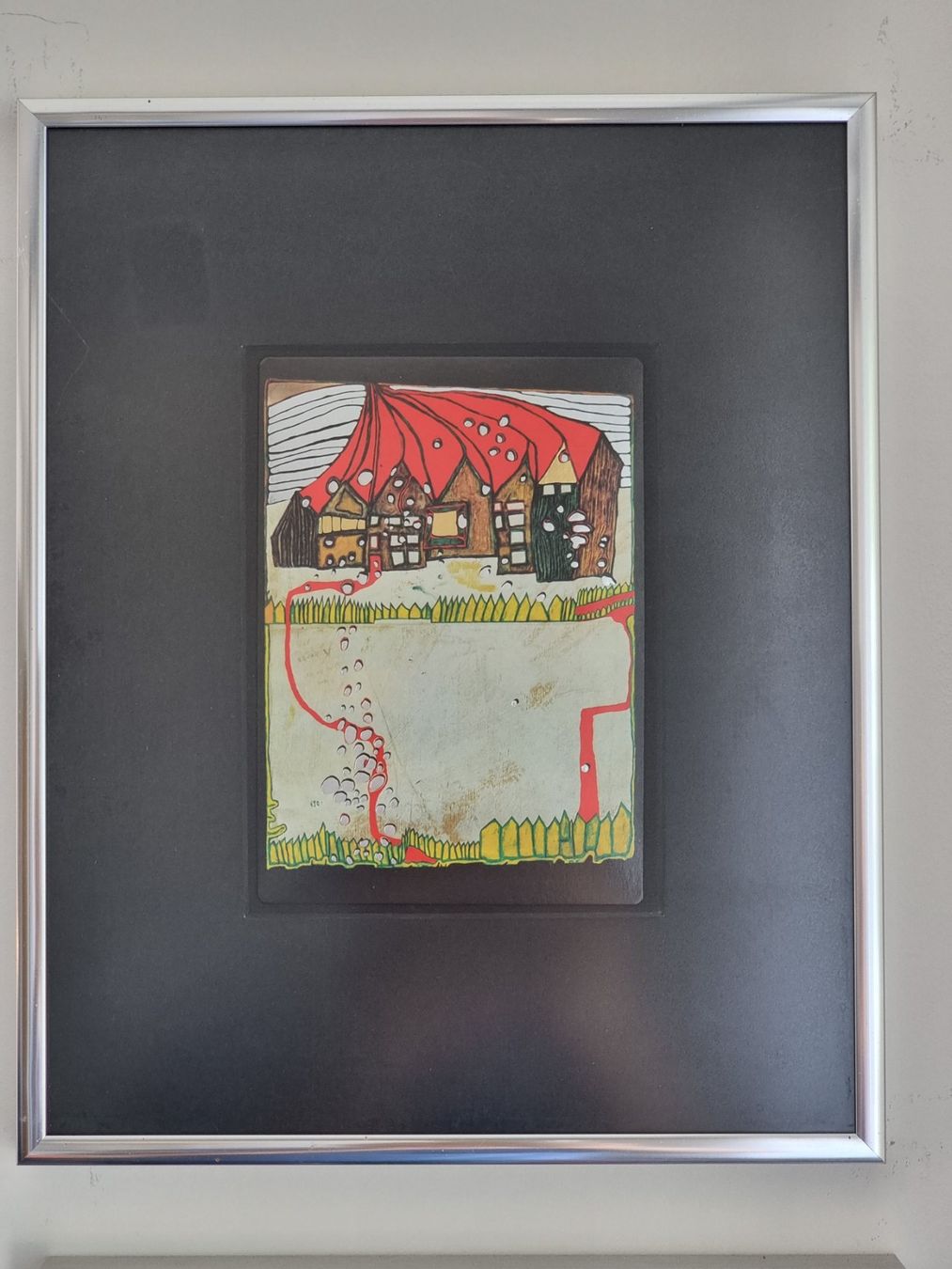 Foto & Immagini: 4 Bilder von Hundertwasser. Silbrige Rahmen. – Usato da Villigen venduto da Tschachtlan 3