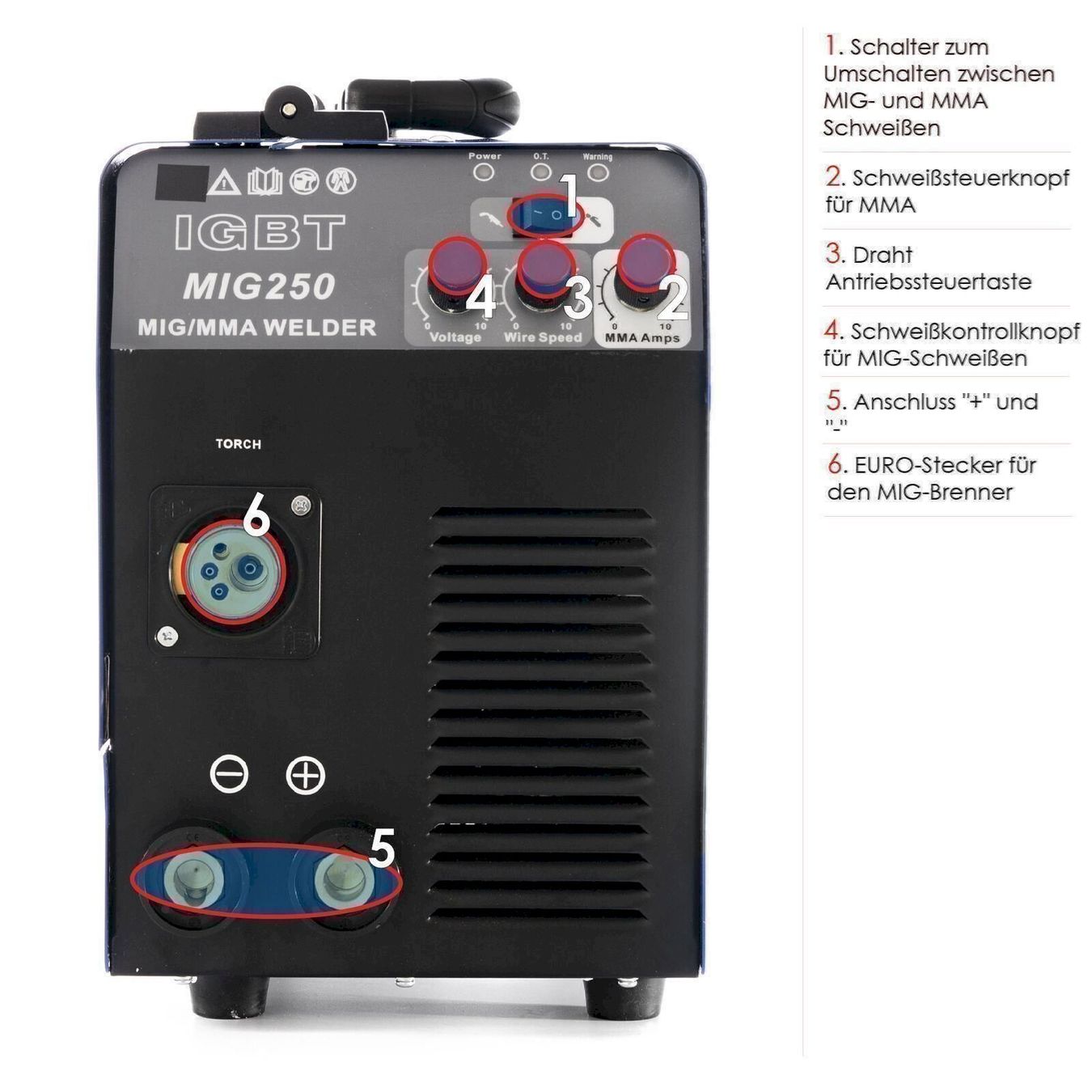 Löten & Schweissen: IPOTOOLS MIG 250A Schweißgerät Inverter – Neu und originalverpackt aus Bottighofen von zaap 6