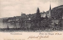 Gruss aus Weggis, gelaufen 1904