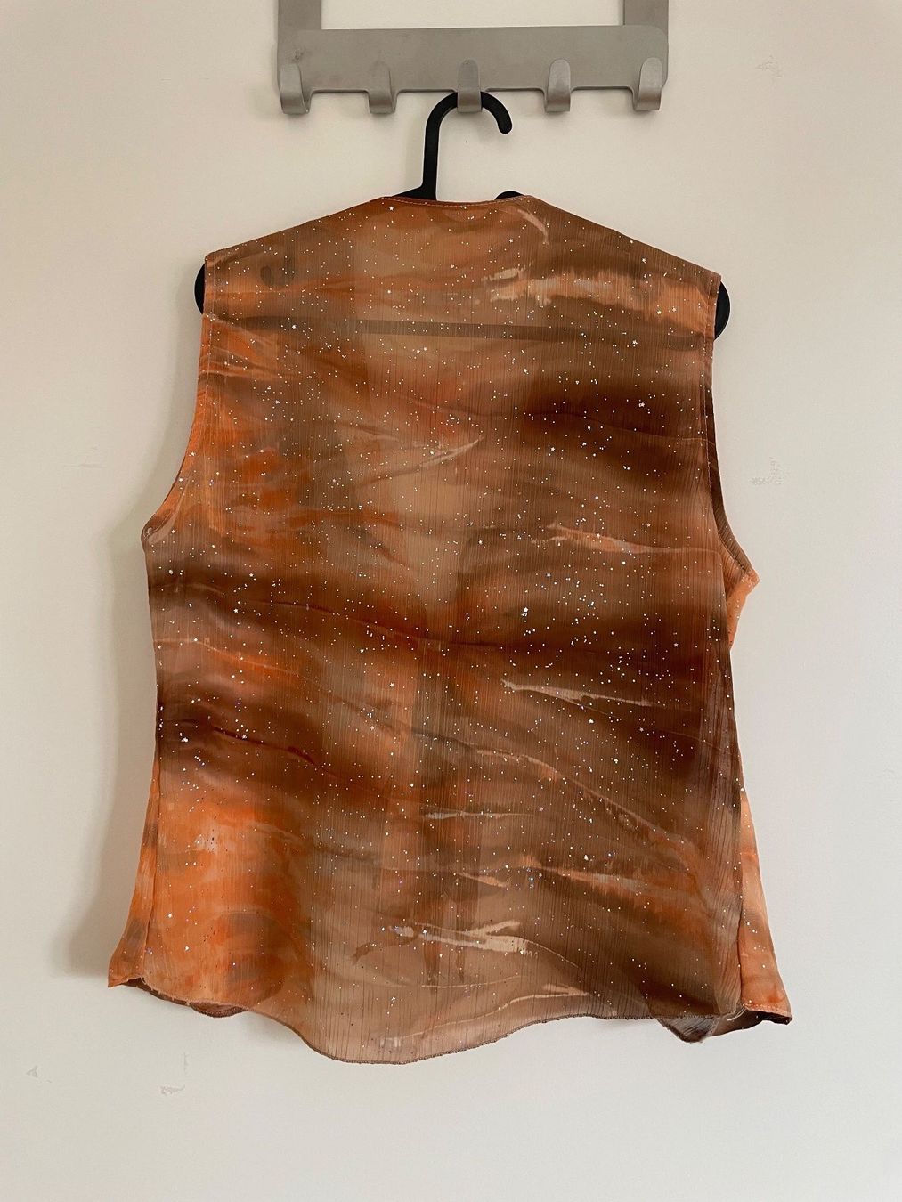 Tops: Braun/Oranges Glitzer Oberteil – Gebraucht aus Basel von schnudibu 1