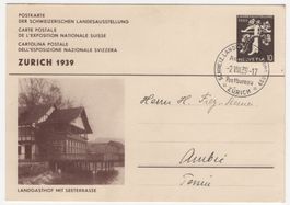 Landesausstellung 1939 mit Bild LANDGASTHOF MIT SEETERRASSE