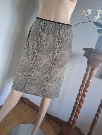 R.E. PARIS Vintage Jupe Rock T2 36 Midi Animalprint