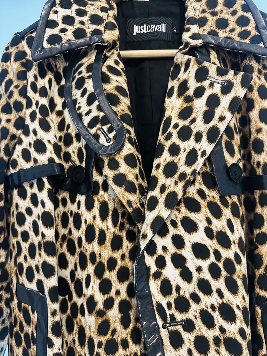 Roberto Cavalli Cappotti: Just Cavalli Leopard Print trench Coat - Size 42 IT – Usato da Vevey venduto da ledidream 3