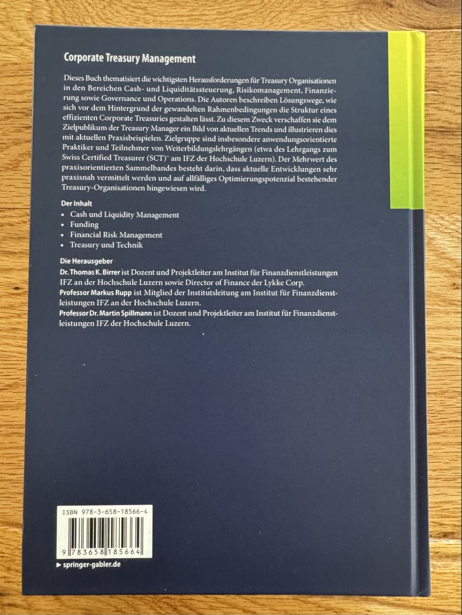 Libri: Buch Corporate Treasury Management – Nuovo (secondo la descrizione) da Eschenbach LU venduto da miki2708 1