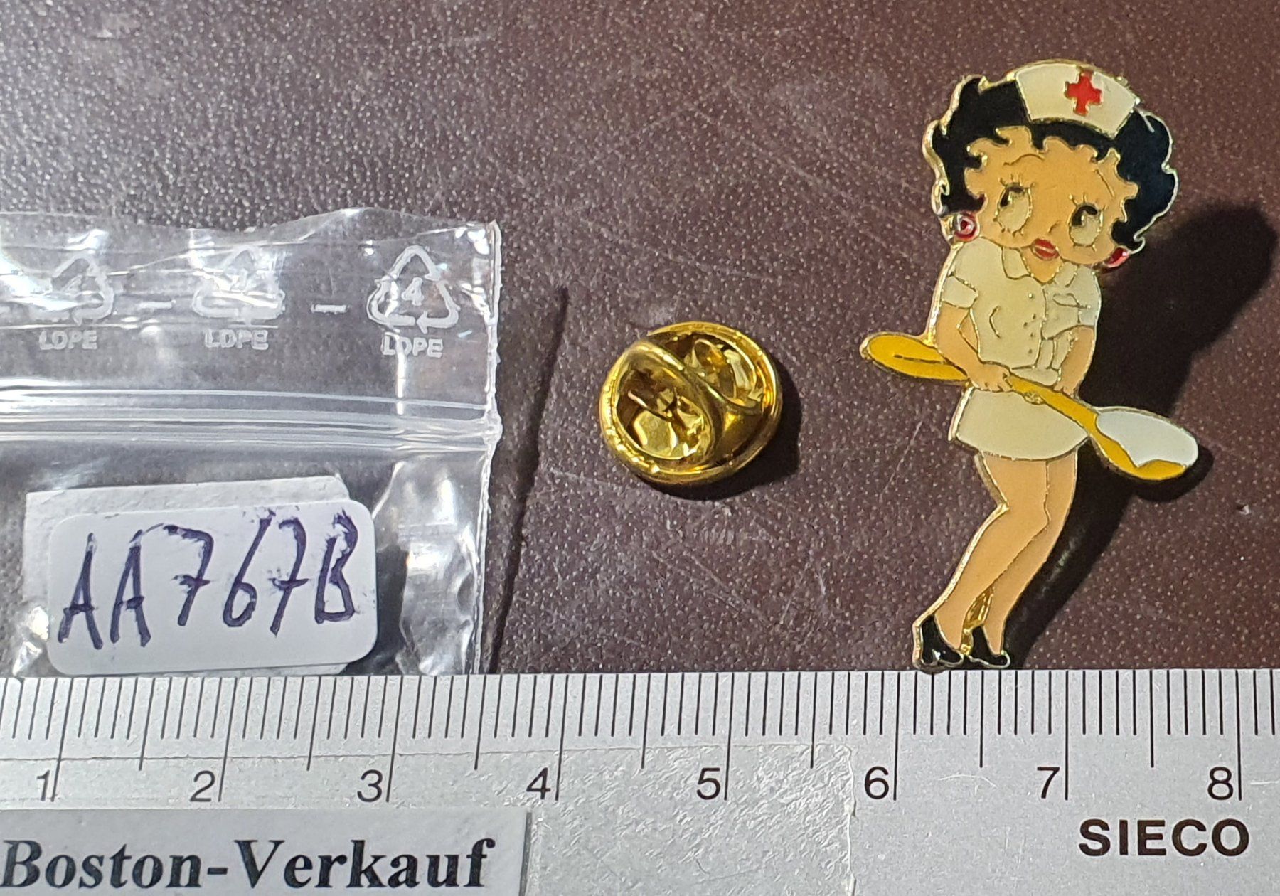 Placchette & Badge: AA767B - Pin Comic Figur BETTY BOOP – Usato da Reinach BL venduto da Boston-Verkauf 1
